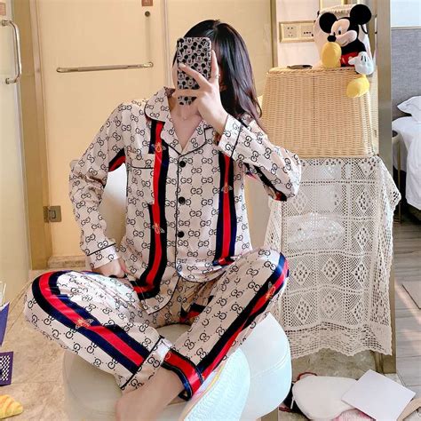 gucci silk pajamas women's